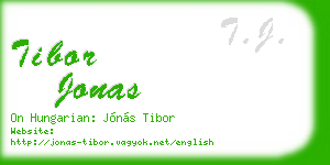 tibor jonas business card